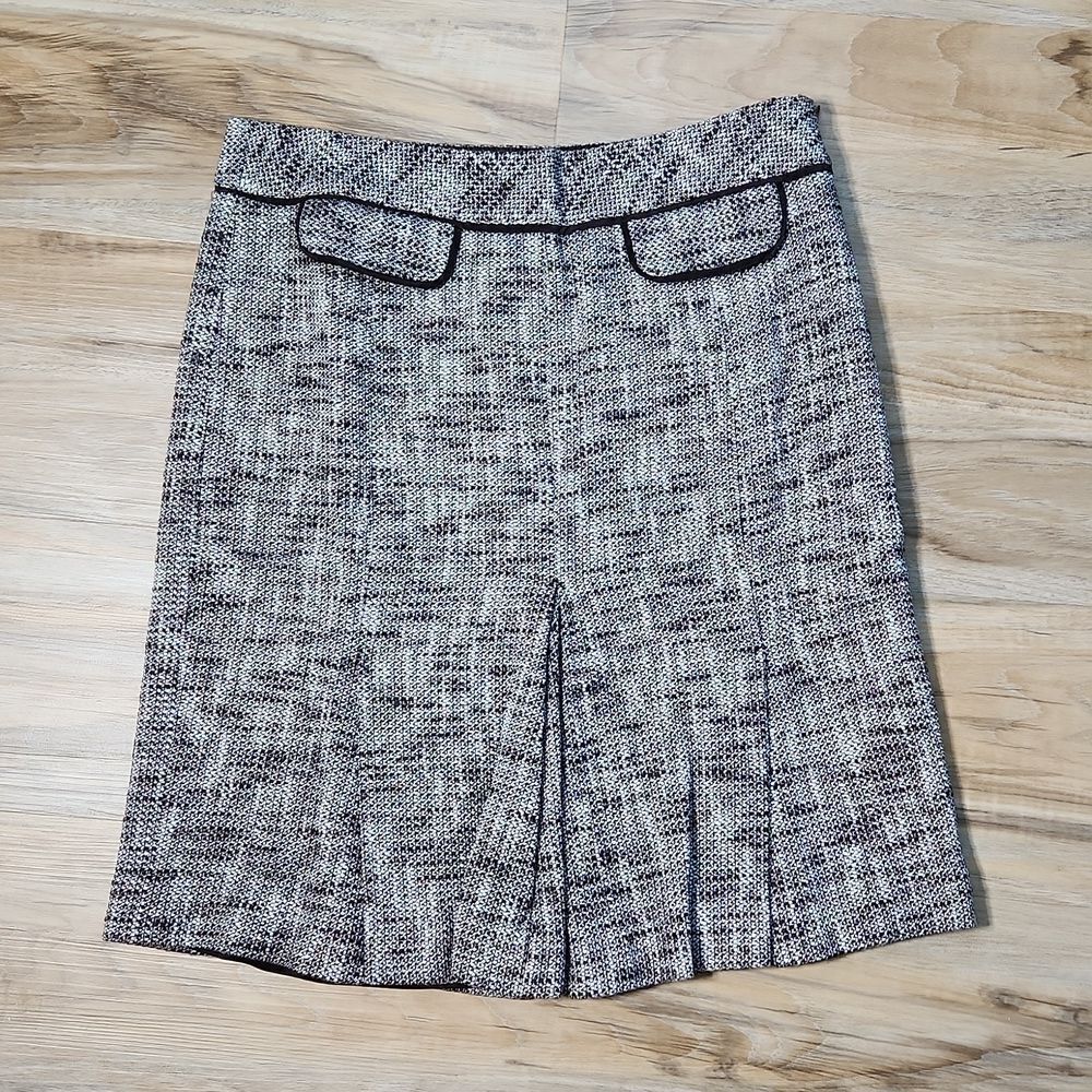🔺️Vintage Loft Brown Tweed Skirt w/Pockets Petite 4